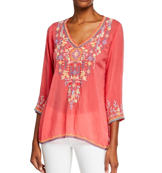 Johnny Was Tops - Nwt Johnny Was embroidered tunic size S